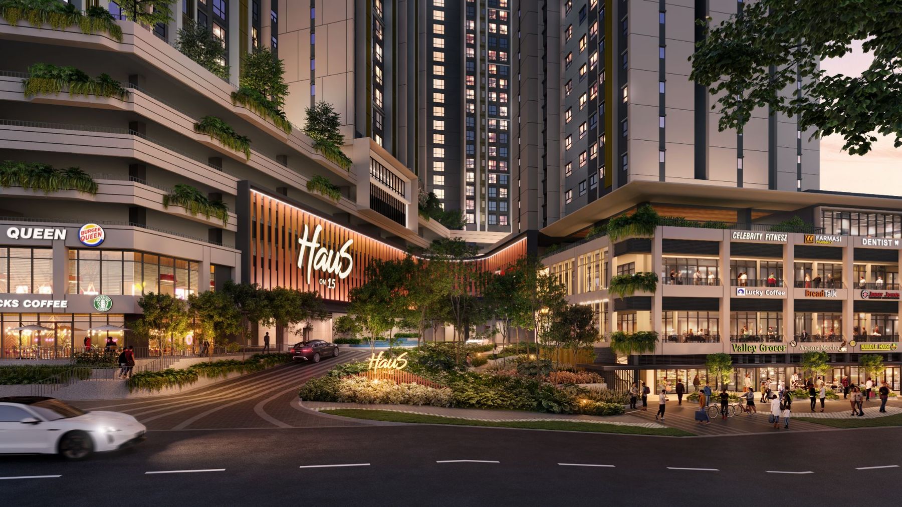 Retail and dining promenade